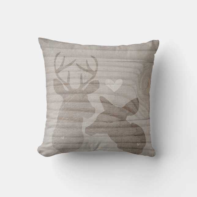 Coussin Couples d'amour de cerfs communs par VOL25 (Recto)