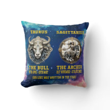 Couples Personnalisé Zodiac Star Sign Cushion