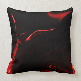 Coussin Courbes, ondulation dans le fond noir le plus fonc