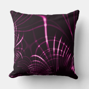 Coussin Courbes pointues de couleur rose et arrière - plan