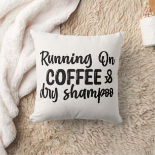 Coussin Courir sur du café et du shampooing sec