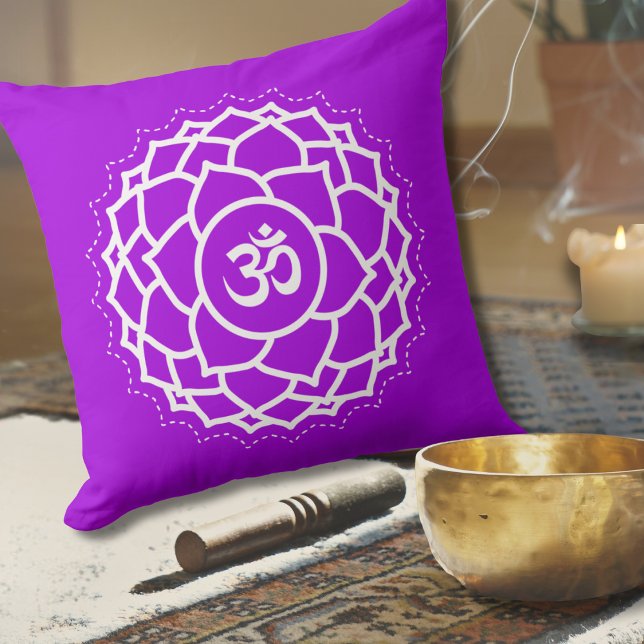 Coussin Couronne Chakra | Sahasrara | Pourpre | Méditation (Créateur téléchargé)