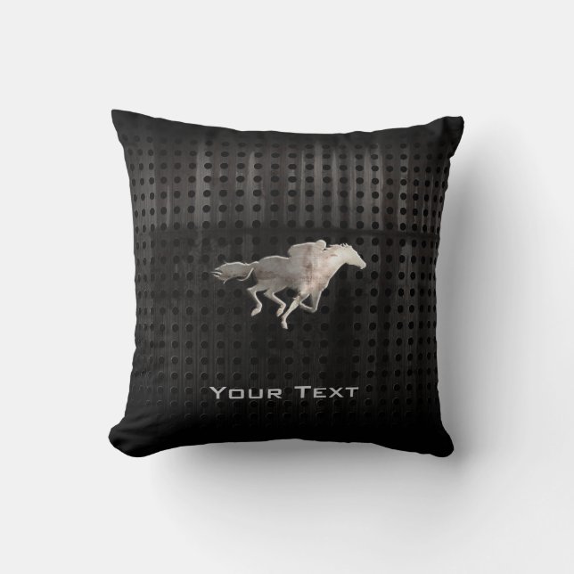 Coussin Course de chevaux rocailleuse (Recto)