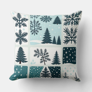 Coussin coussin à motifs hivernaux