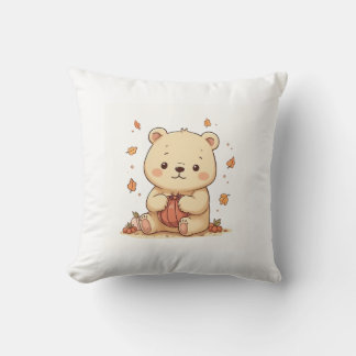 Coussin coussin à ours en peluche