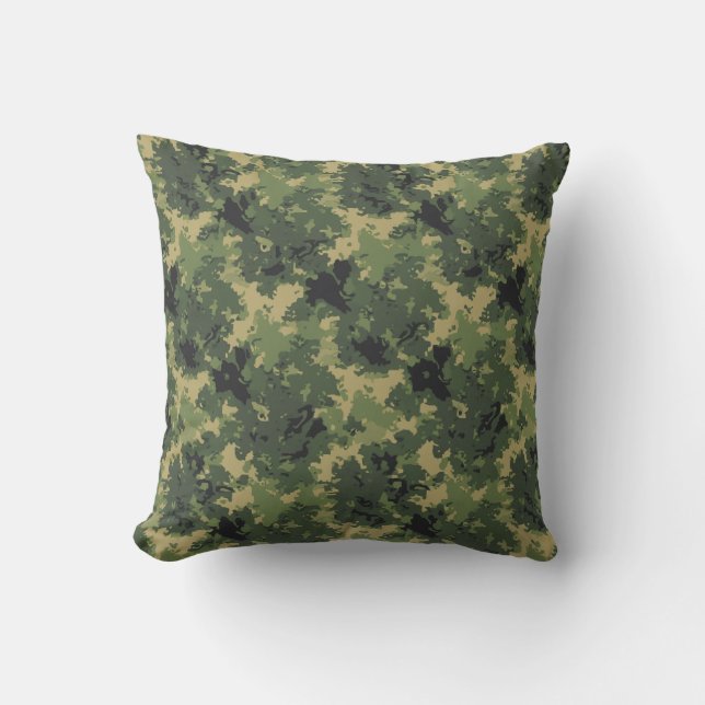 Coussin coussin avec motif de camouflage (Recto)