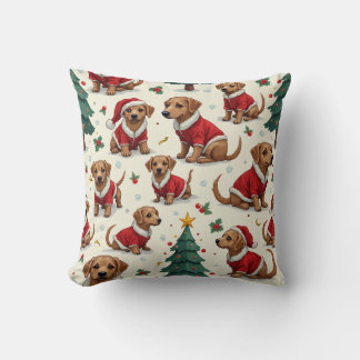 coussin coussin chien de noël