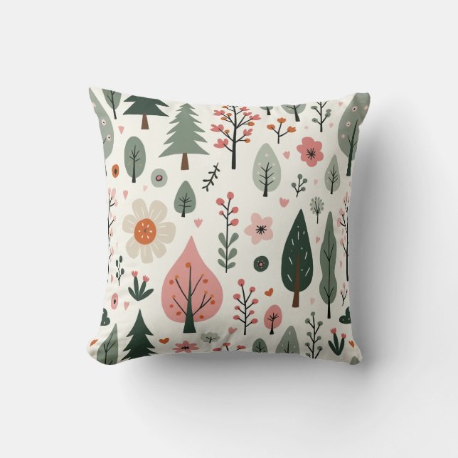Coussin coussin de Forêt Whimsical (Recto)
