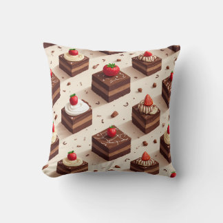 coussin coussin de gâteau chocolat