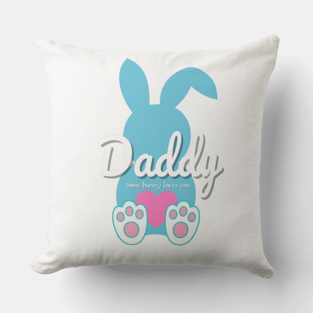 Coussin 	Coussin de lapin papa – Cadeau de Pâques pour pap (Recto)