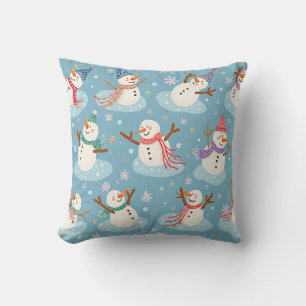 Coussin coussin de snowman d'hiver