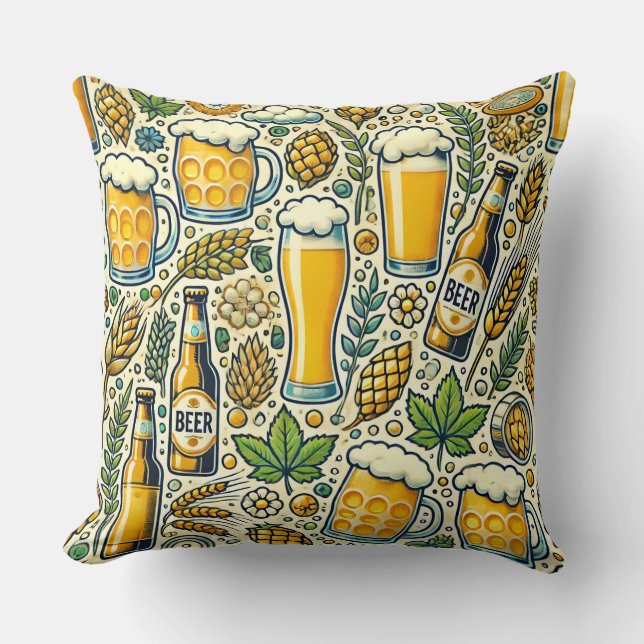 Coussin coussin de style festival de bière (Recto)