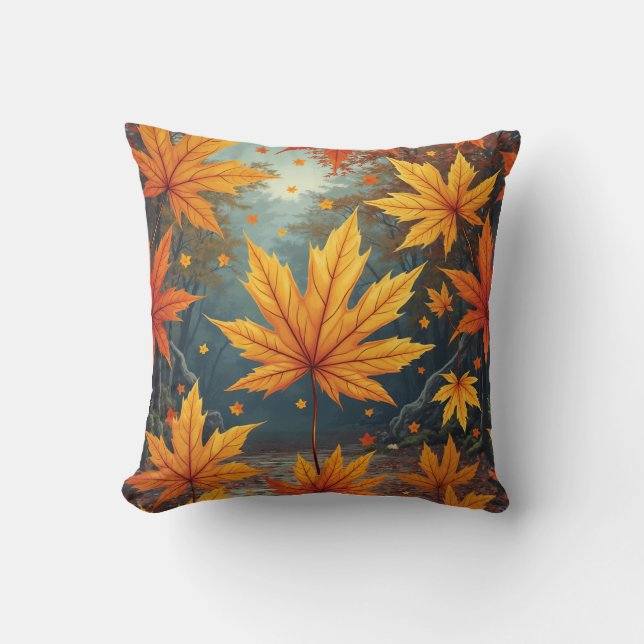 Coussin coussin feuille d'érable (Recto)