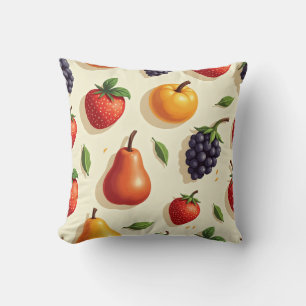 Coussin coussin motif à fruits