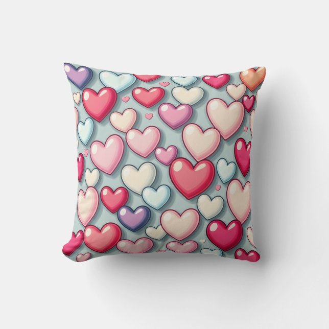 coussin coussin motif coeur (Recto)