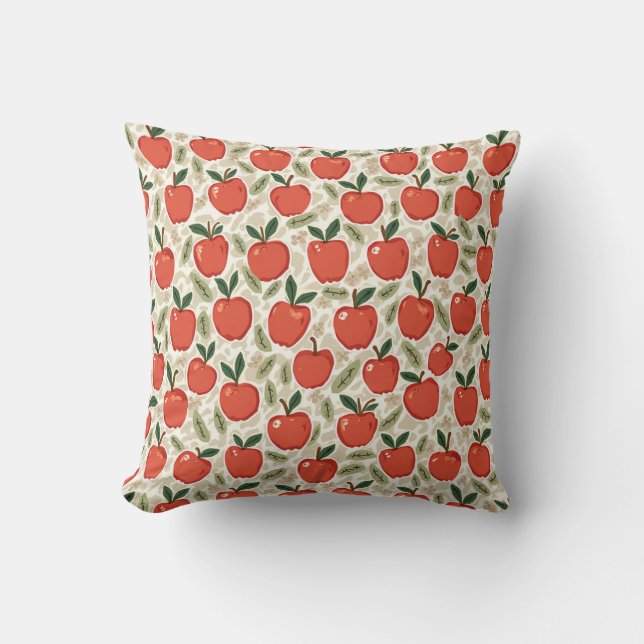 Coussin coussin motif pomme (Recto)