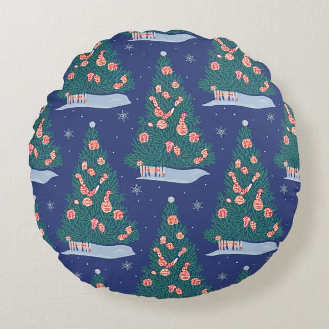Coussin coussin rond de Noël (Devant)