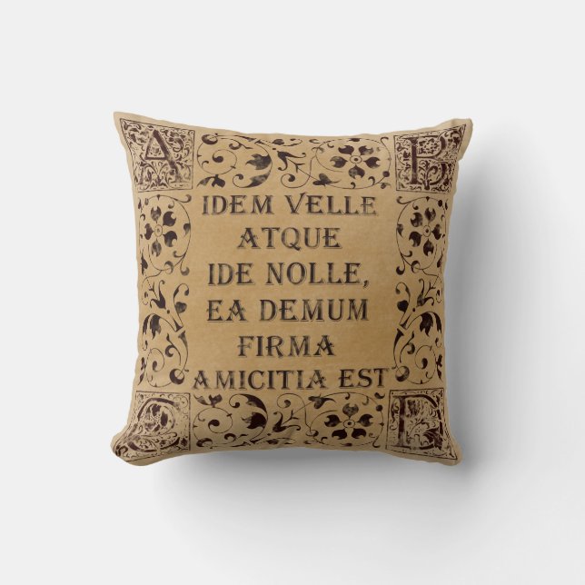 Coussin Coussinet de retournement "Amicitia Romance" (Recto)