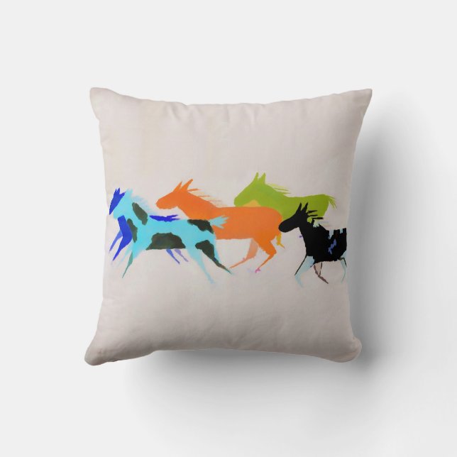Coussin Coussinettes de poneys peints (Verso)