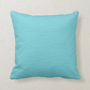 Coussin Coutume en cuir turquoise de rétro turquoise