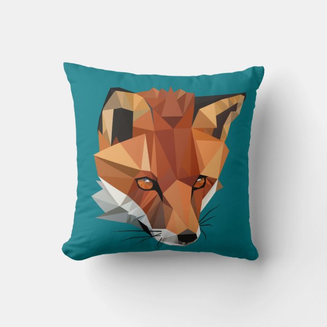 Coussin Coutume moderne de Fox de polygone (Recto)