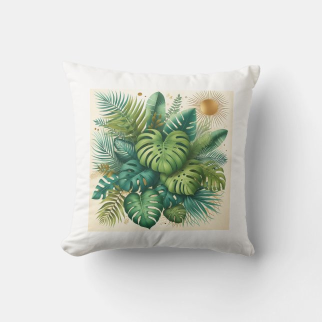 Coussin Couvercle d'oreiller à jet de saumons tropicaux (Recto)