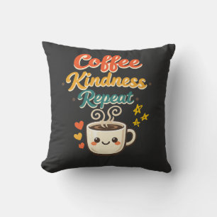 Coussin Couverture de café gentillesse répéter Mignon Rétr
