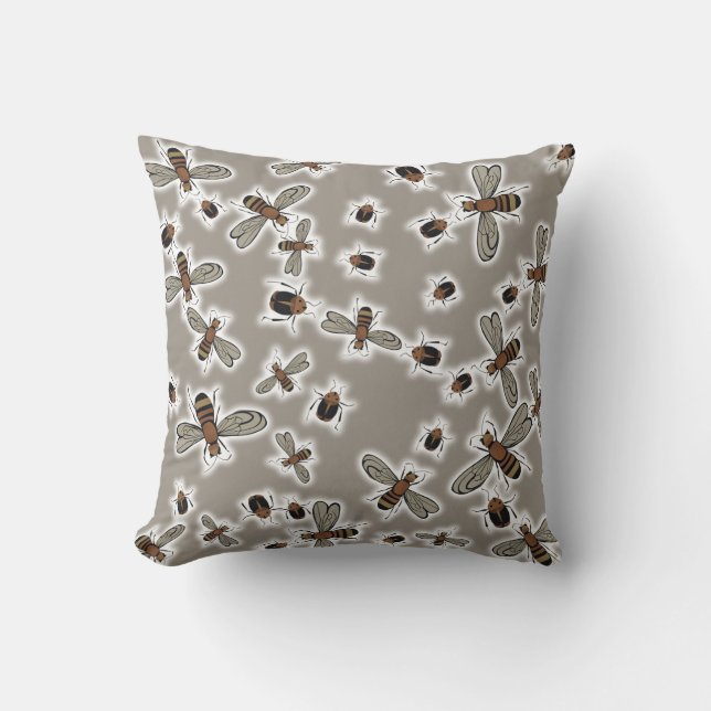 Coussin couverture de duvet insectes (Recto)