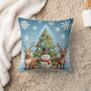 Coussin Couverture d'oreiller de Noël festive - Feu de nei