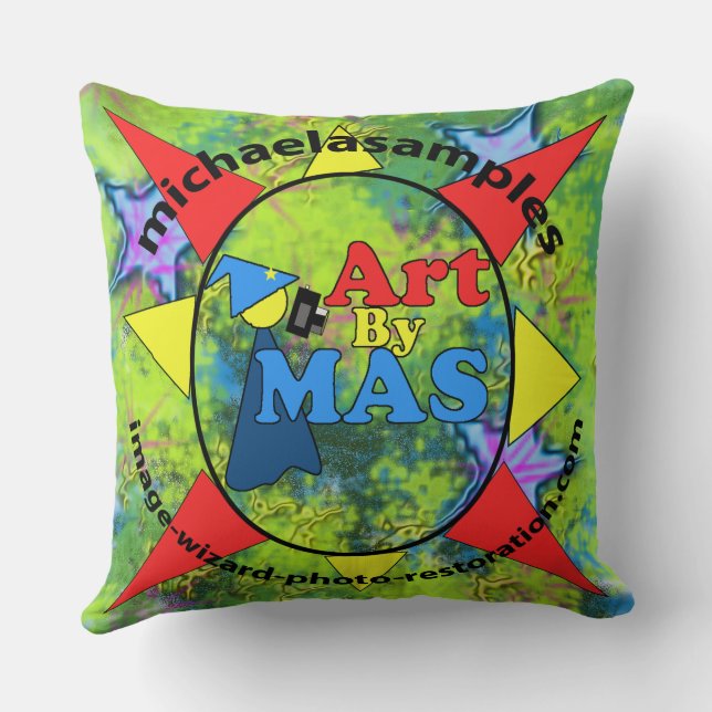 Coussin Couverture du logo Art By MAS (Verso)
