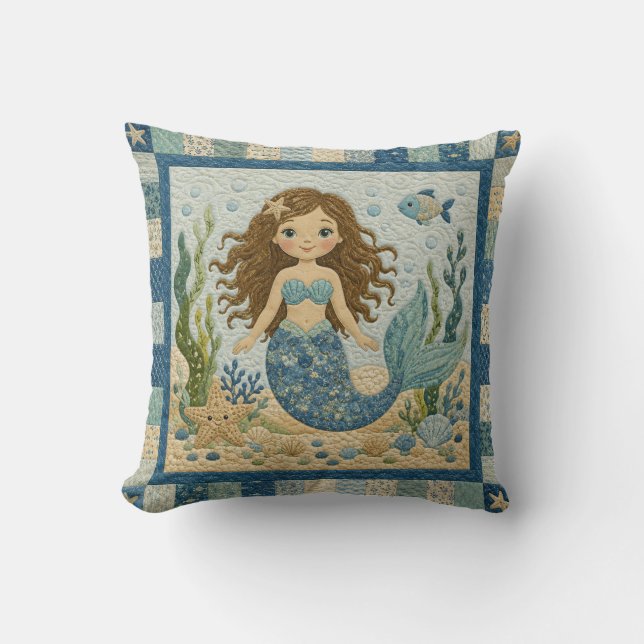 Coussin Couverture jolie sirène (Recto)