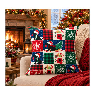 Coussin Couverture patchwork de Noël confortable pour Labr