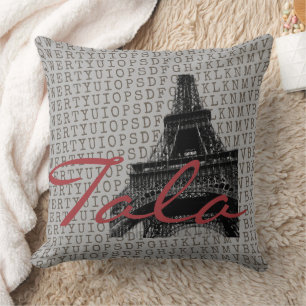 Coussin Couverture personnalisée de la Tour Eiffel de Pari