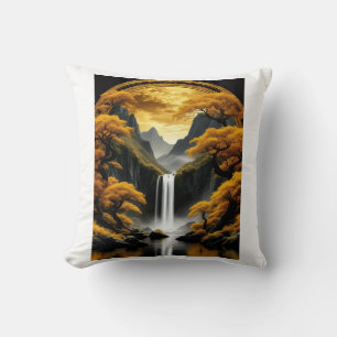 Coussin Couverture Sherpa Cascade Dorée