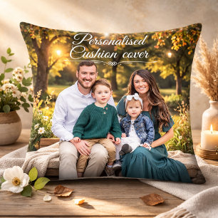Coussin Couvre-oreiller de famille personnalisé Cadeau