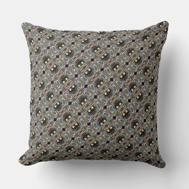 Coussin Crabe bleu Abstrait (Recto)