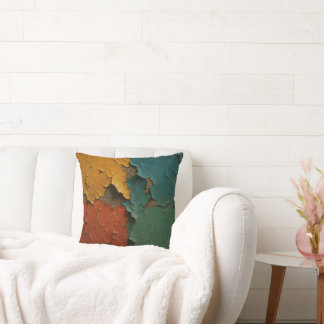 Coussin Cracked Colors Symphony – Texture Art of Time