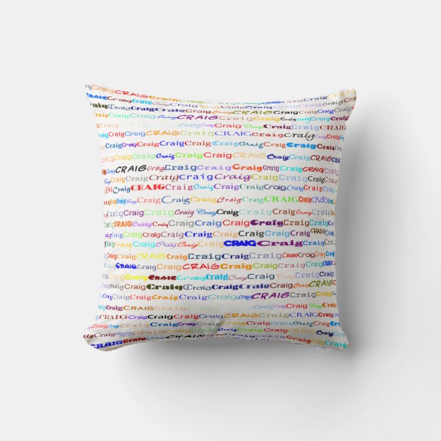 Coussin Craig Texte Design II Pilote (Recto)