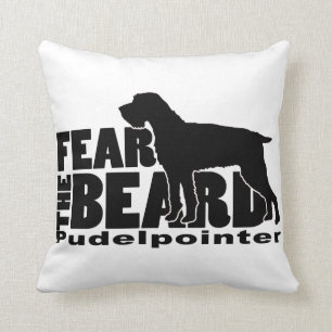 Coussin Craignez la barbe - vitesse de Pudelpointer
