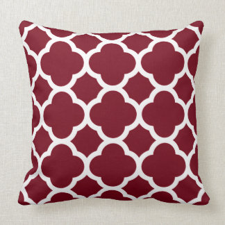 Coussin Cranberries fraîches cueillies Red Quatrefoil Moti