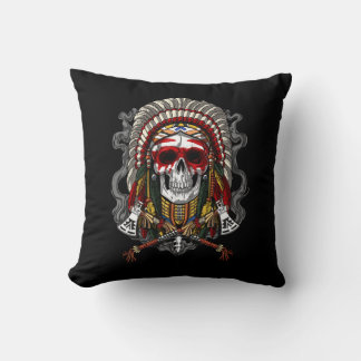 Coussin Crâne amérindien en chef