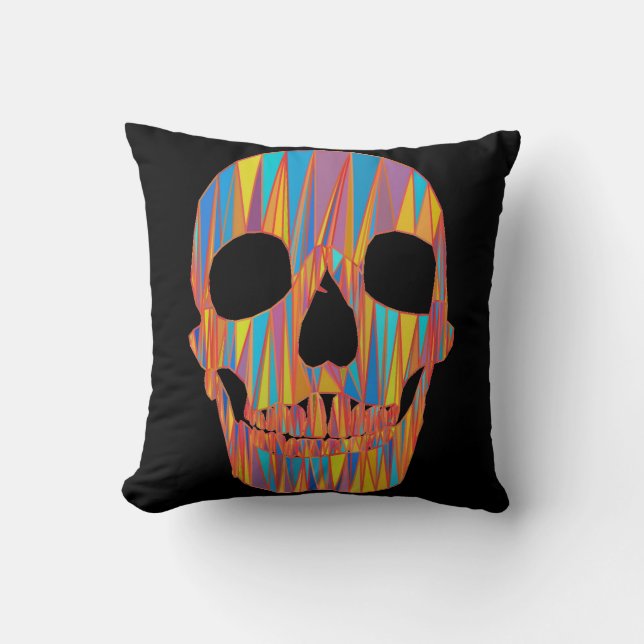 Coussin crâne coloré (Recto)