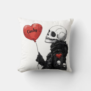 Coussin Crâne éffrayant - Personnalisable avec ballon