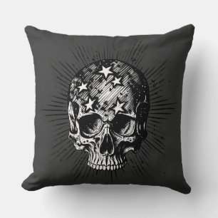Coussin Crâne et étoiles III
