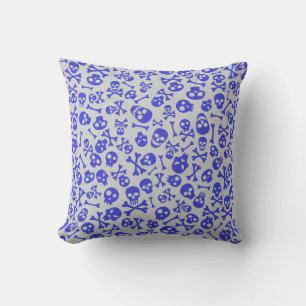 Coussin Crâne et os croisés Halloween Motif sans couture