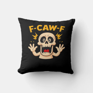 Coussin Crâne F-Caw-F d'Halloween