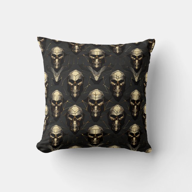 Coussin Crâne métallique (Recto)