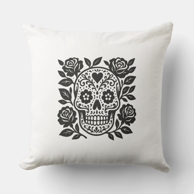Coussin Crâne mexicain (Recto)