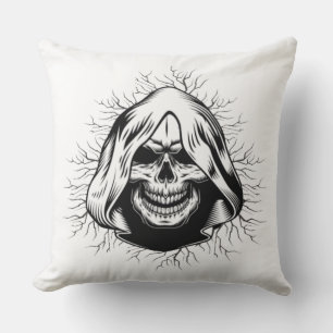 Coussin Crâne Squelette Halloween Jeu d'oreiller