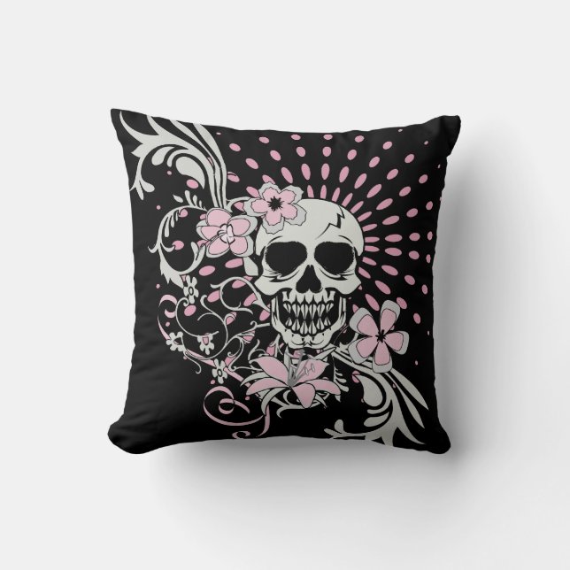 Coussin Crâne vintage (Recto)